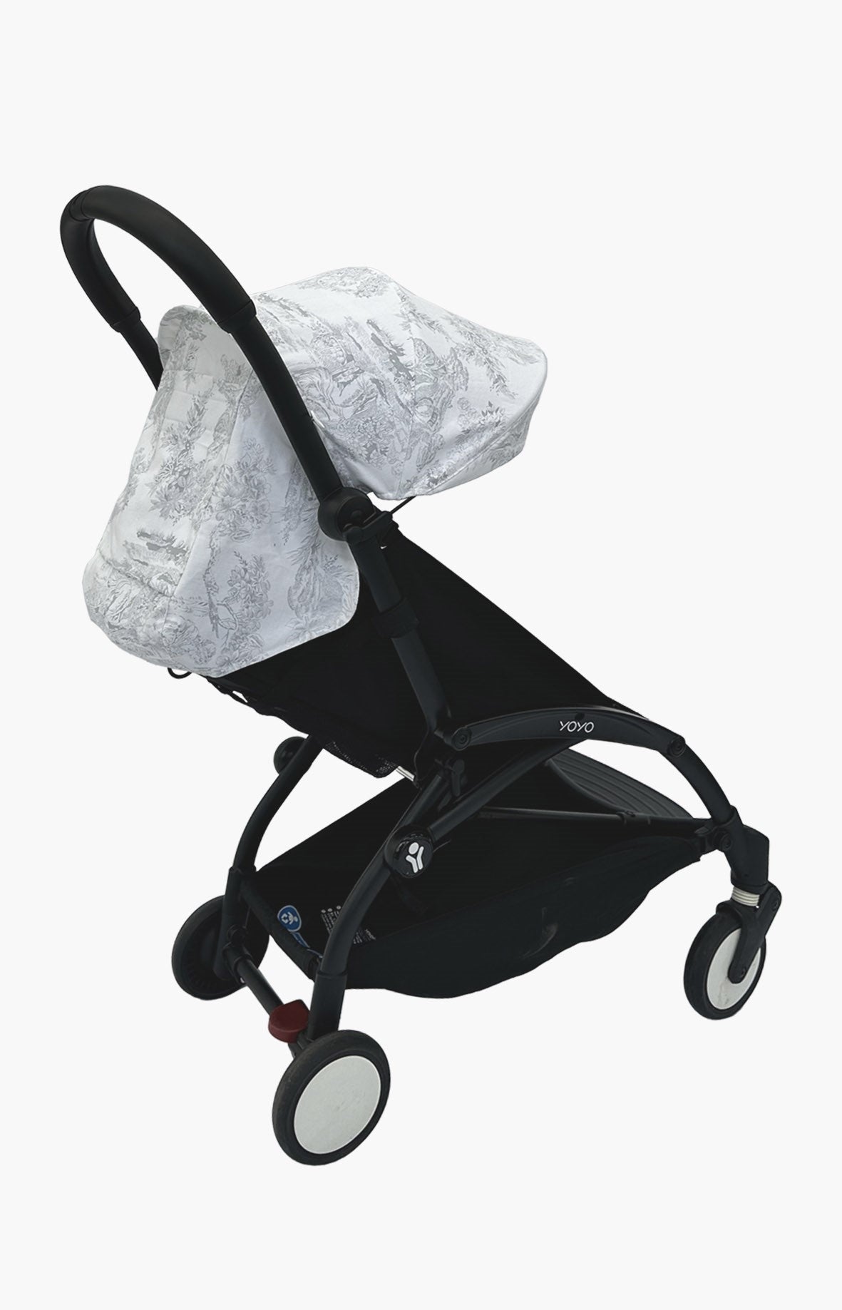 Gray Toile de Jouy yoyo hood