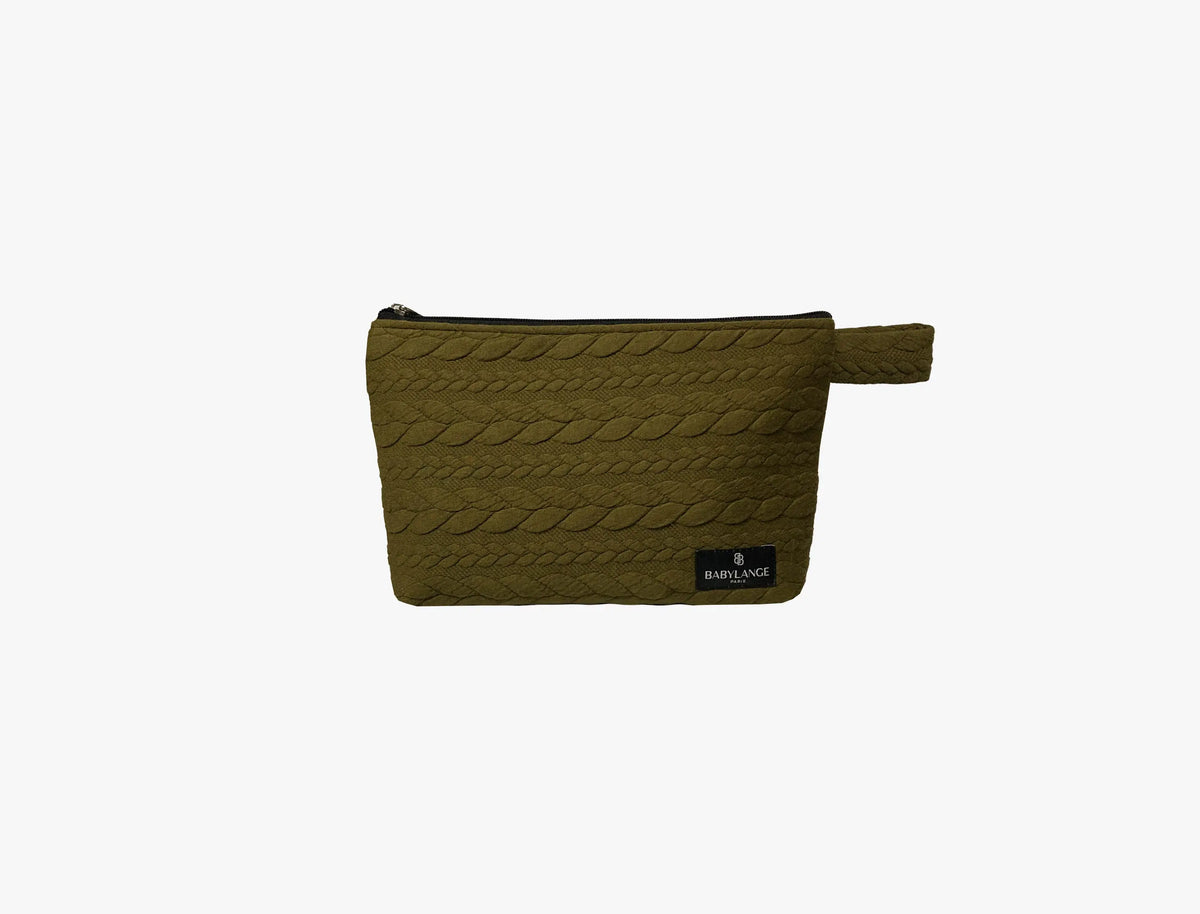 Large gray Toile de Jouy pencil case