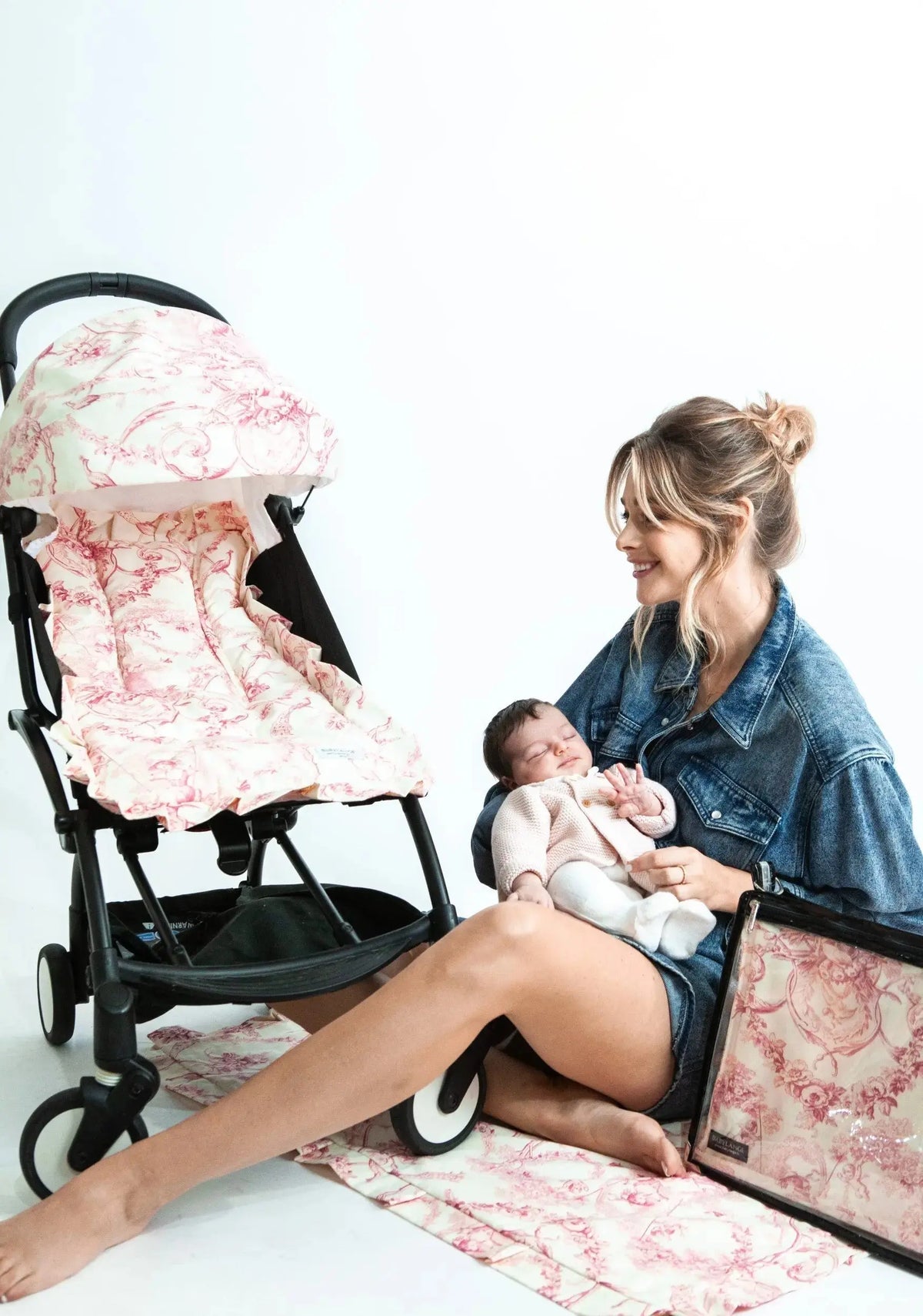 Babysanity Matelas Poussette + Coussin - Antibactérien Hypoallergénique Déhoussable Fabriqué En Italie