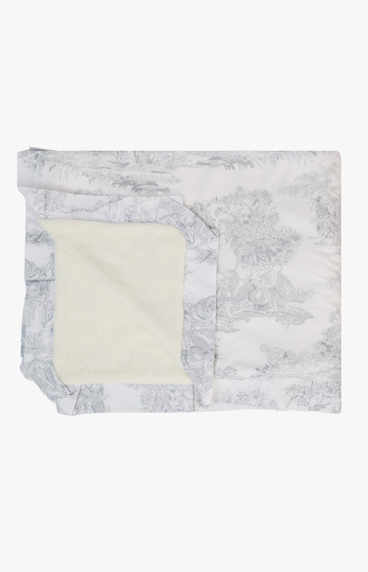 Couverture Toile de Jouy grise