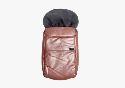 Chancelière rose métallisée intérieur gris