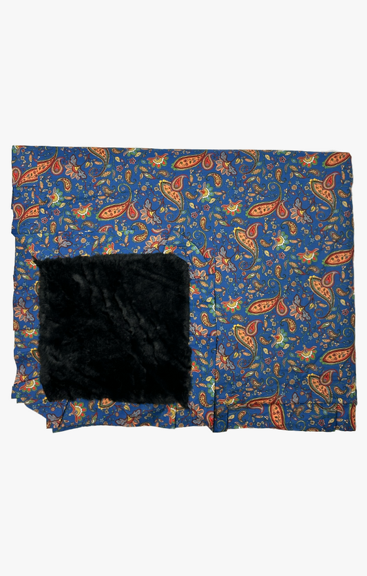 Couverture Cachemire bleu