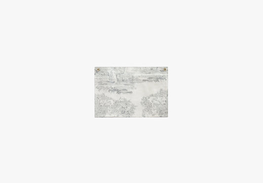 Small gray Toile de Jouy lining