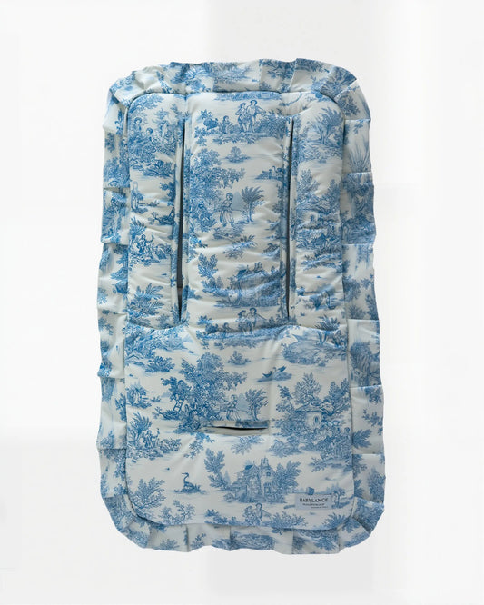 Matelas Toile de Jouy bleue