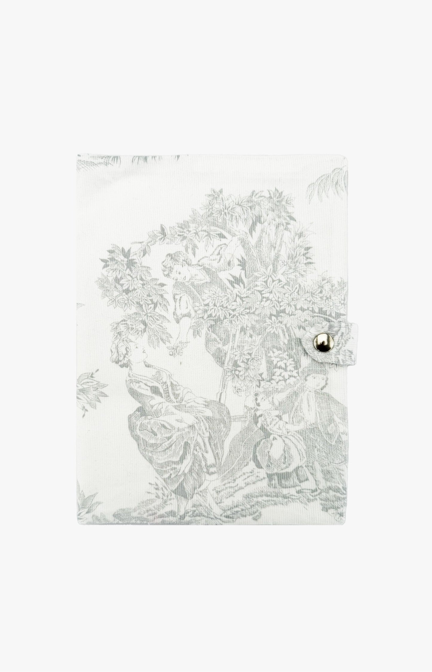Protège carnet de santé Toile de Jouy grise